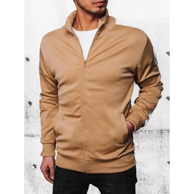 Pánska mikina na zips bx5564 khaki