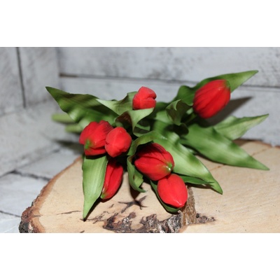 Rosa Umělé tulipány – svazek 7 poupat Barva: Červená