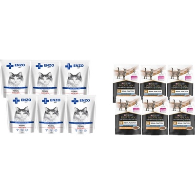 Purina Veterinary PVD NF Renal Function Cat 6 x 85 g + Enzo Vet Renal 6 x 100 g