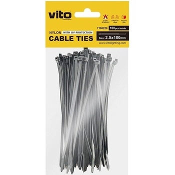 Vito Кабелни превръзки 2.5/100 черни - vito (7100220)