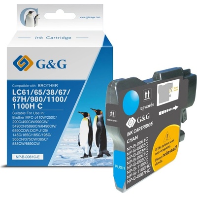 G&G Глава за Brother MFC 250C/290C/6490CW/DCP 145C/165C/6690CW - Cyan - NP-B-0061C - G&G - Неоригинална, заб: 16 ml капацитет (NP-B-0061C)