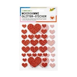 Folia Стикери глитерни Hearts Love 50 броя