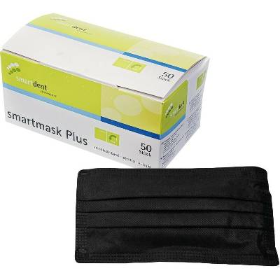 smartdent smartmask Plus Ústenky Černá 50 ks