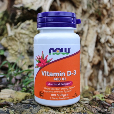 Now Vitamin D3 400 IU x 180 softgel kapsúl