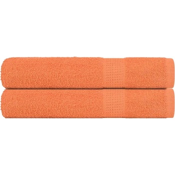 vidaXL Кърпи за сауна 2 бр оранжеви 80x200 см 360 gsm 100% памук (136911)