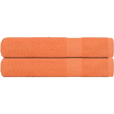 vidaXL Кърпи за сауна FROGN 2 бр. оранжеви 80x200 см 360 г/м2 (136911)