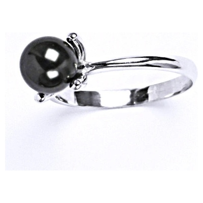 Čištín Stříbrný se Swarovski perlou black T 1400