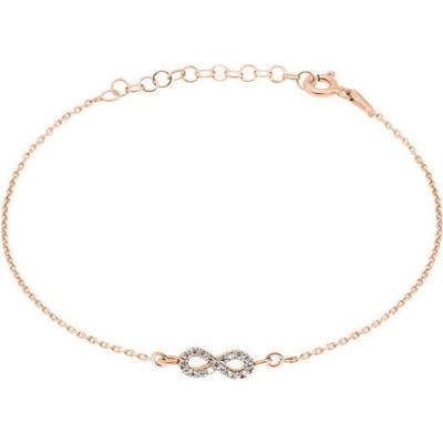 Brilio Silver Bronzový náramek ze stříbra se zirkony Nekonečno BR42R