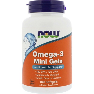 Now Foods Omega-3 Mini Gels 180 softgel kapslí