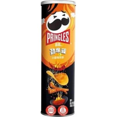 Pringles Asia bramborové chipsy s příchutí pálivých stripsů 110 g