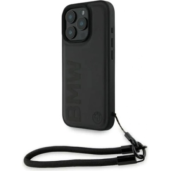 BMW Кожен калъф с надпис BMW Signature за iPhone 16 Pro - черен (3666339323462)