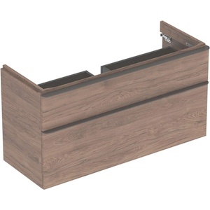 Geberit Smyle Square - Шкаф за умивалник, 118x47x62 cm, 2 чекмеджета, орех/лава 500.355. JR. 1 (500.355.JR.1)