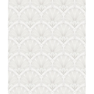 Ugepa M53300 Bílo-stříbrná vliesová tapeta na zeď Art deco Elegance rozměry 0,53 x 10,05 m