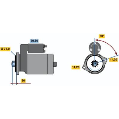 BOSCH STARTER 0 986 014 051