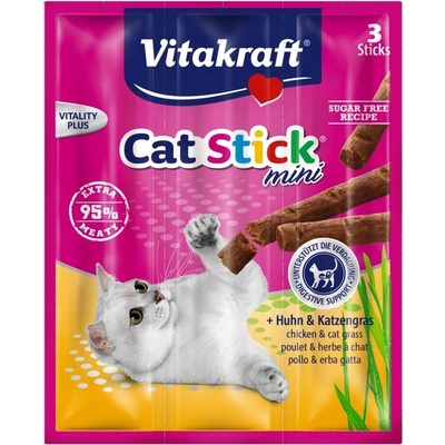 Vitakraft Cat Stick pochúťka kura tráva 3× 6 g