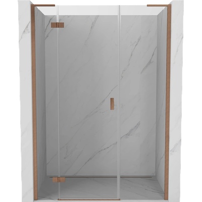 Mexen Mist-H L Л врати за душ кабина ляво отваряне 150 см, прозрачни, матирана мед - 8A5L-150-001-65-00-L (8A5L-150-001-65-00-L)