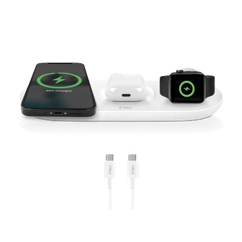 Ttec Безжично зарядно ttec AirCharger Trio (3 in 1) iPhone + Apple Watch + AirPods Wireless Speed Charging Station