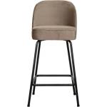 WOOOD Бежов кадифен бар стол (височина на седалката 64 cm) Vogue - WOOOD (800294-K)