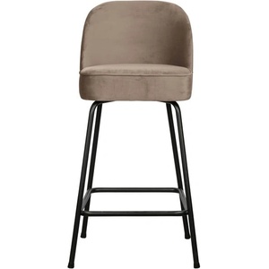 WOOOD Бежов кадифен бар стол (височина на седалката 64 cm) Vogue - WOOOD (800294-K)