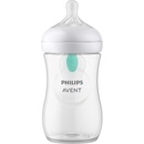 Dojčenské fľaše Avent Natural Response priehľadná fľaša s cumlíkom s ventilom AirFree 260 ml