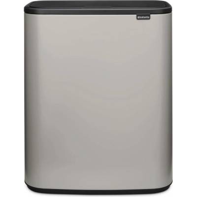 Brabantia Кош за боклук Brabantia Bo Touch 1010456, 2x30 л, Плавно и безшумно отваряне, Голям отвор, Сив (1010456)