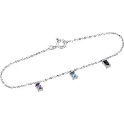 Eppi Zlatý náramok so zafírom, topásom a tanzanitom Alannis BR42862