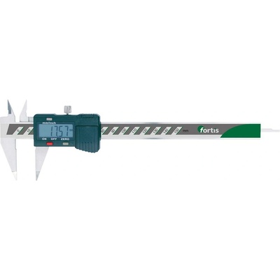 Fortis 7441890150 Digitální posuvné měřítko 150 mm špičatá měřicí ramena