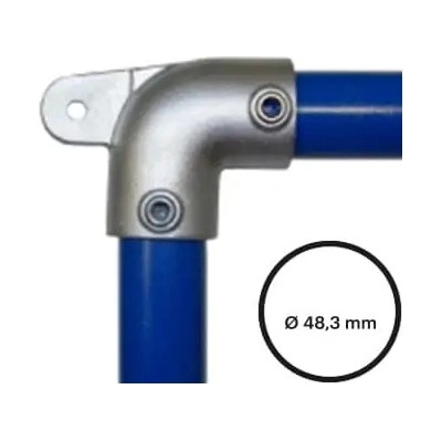 Konstrukční fitinka, spojka ocelových trubek pr. 48,3 mm – ''sameček'' kolena s kloubem 175M-D48