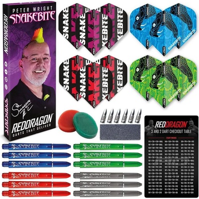 Red Dragon Balíček příslušenství na šipky Peter Wright Snakebite