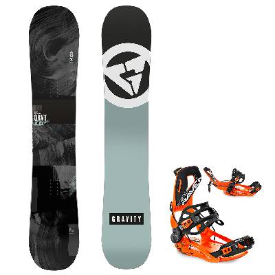 Gravity snowboards Snowboard komplet Gravity Contra 24/25 + vázání Fastec FT360 orange Velikost: 157 cm, Velikost vázání: XL