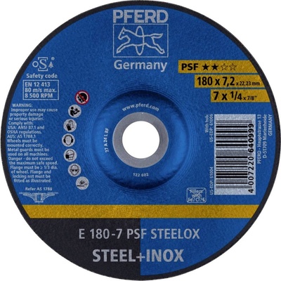 Pferd E 180-7 Brúsny kotúč lomený 180 x 22.23 mm 62017640 10 ks