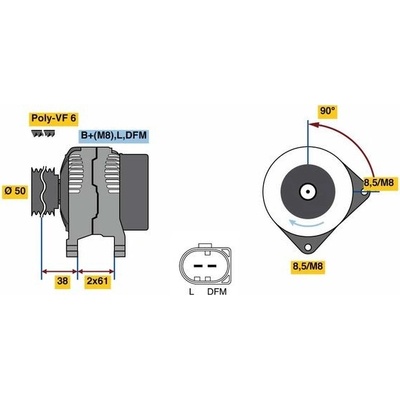 Alternátor BOSCH 0 986 080 970