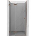 Mexen Lunar L лява душ врата 115 см, прозрачна, матова мед - 834L-115-000-65-00-L (834L-115-000-65-00-L)