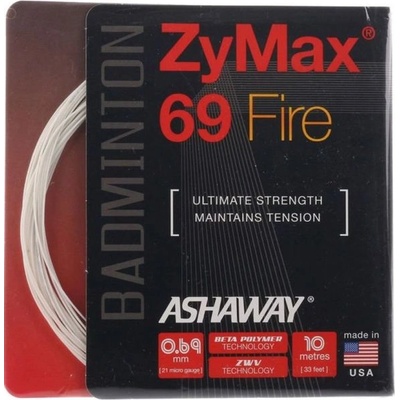 Ashaway Корда за бадминтон Ashaway ZyMax 69 Fire (10 m) - white