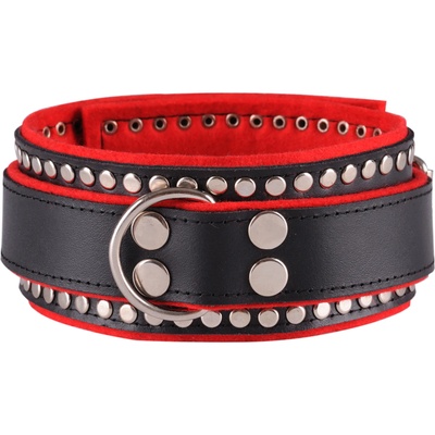 Dominate Me Leather Collar D35 Deluxe Black-Red