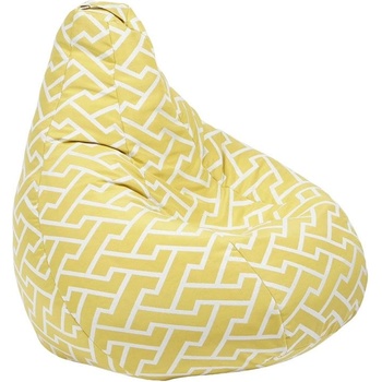 Image 1 of PUFRELAX Пуф круша за деца 4-14 г. 160л. Nirvana Light, Zippity Yellow, Перящ се калъф, Пълнеж от Полистиролни перли, Гама Premium (PUF-G-NL-PT-ZIY)