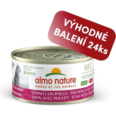 Almo Nature HFC Natural Tuňák s kuřetem 24 x 70 g