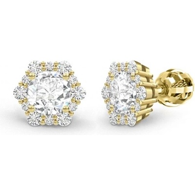 Couple náušnice Chantal se zirkony žluté zlato 6630323-0-0-1