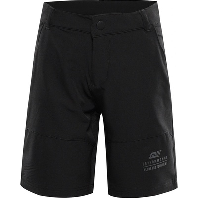 detské softshellové kraťasy ALPINE PRE BAKO black čierna