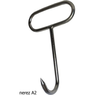Řeznický hák k manipulaci s masem 8x260mm - nerez A2