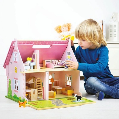Eco Toys Rozprávkový drevený domček pre bábiky 4110