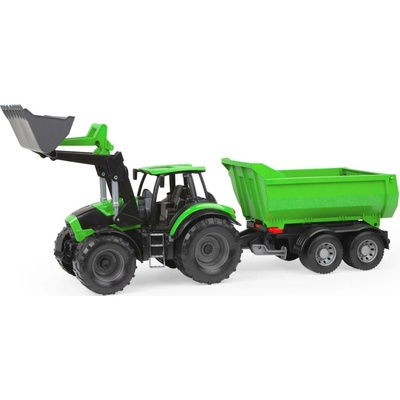 Lena Auto Traktor DeutzFahr s přívěsem Worxx plast 75cm v krabici 76x22x19cm 1:15