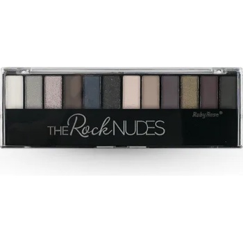 Ruby Rose Eyeshadow Kit - The Rock Nudes - Палитра сенки за очи с четка