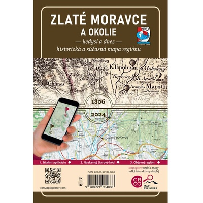 VKÚ Harmanec Porovnávacia mapa Zlaté Moravce a okolie kedysi a dnes