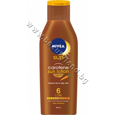 Nivea Лосион Nivea Sun Carotene Lotion SPF 6, p/n NI-85778 - Слънцезащитен лосион с каротен за златист тен (NI-85778)