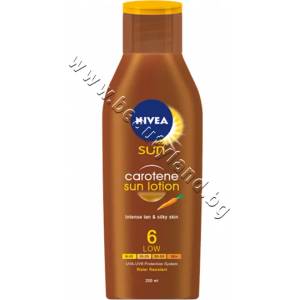 Nivea Лосион Nivea Sun Carotene Lotion SPF 6, p/n NI-85778 - Слънцезащитен лосион с каротен за златист тен (NI-85778)