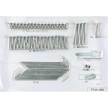 Blumfeldt sada šroubů Pantheon Pergola 3 x 4