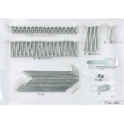 Blumfeldt sada šroubů Pantheon Pergola 3 x 4