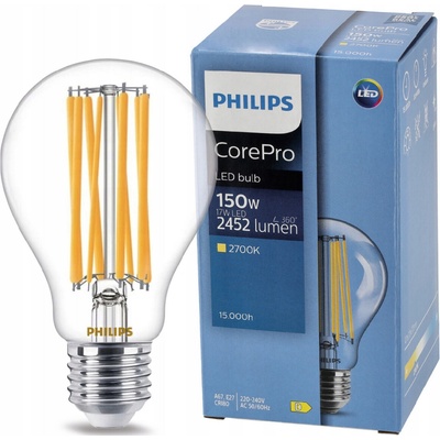 PHILIPS LED žiarovka filament CorePro E27 17W 2452lm 2700K
