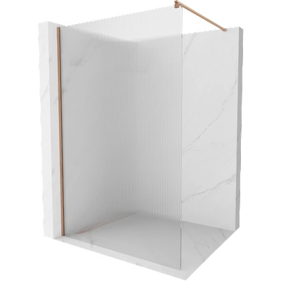 Mexen Kioto стена за душ Walk-in 120 x 200 cm, ивици 8 mm, четкана мед - 800-120-101-65-09 (800-120-101-65-09)